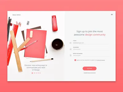 Sign Up - Daily UI #001 dailyui design in login modal sign ui up ux
