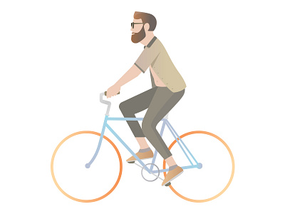 Biking bike biking character cycle flat gradient illustration modern vector