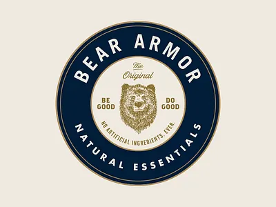 Bear Armor bear branding drawing grizzly identity illustration logo typography
