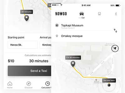 Nowgo UI Kit adress clean dark dribbble location map modern white xd