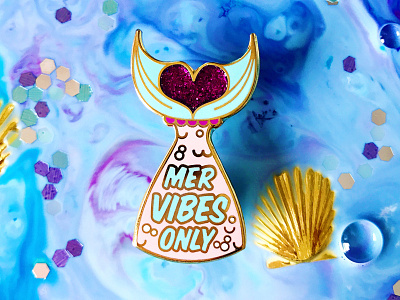 Mer-Vibes Only lapel mermaid ocean tail