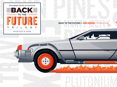 New poster coming! car delorean illustration movie movie poster pop culture poster print typography vector