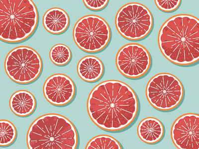 Grapefruit Pattern grapefruit illustration pamplemousse pattern ruby red grapefruit summer vector