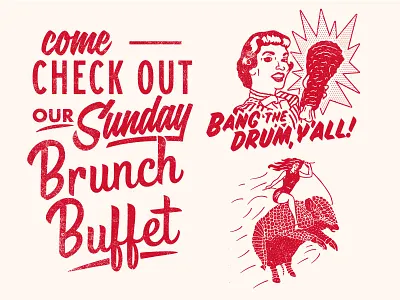 Cupp'a Pieces n' Parts armadillo chicken illustration matt thompson nxnw pinup type typography work