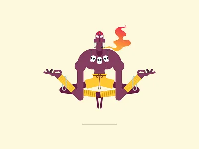 Yoga Flame capcom character design dhalsim illustration street fighter vector video game