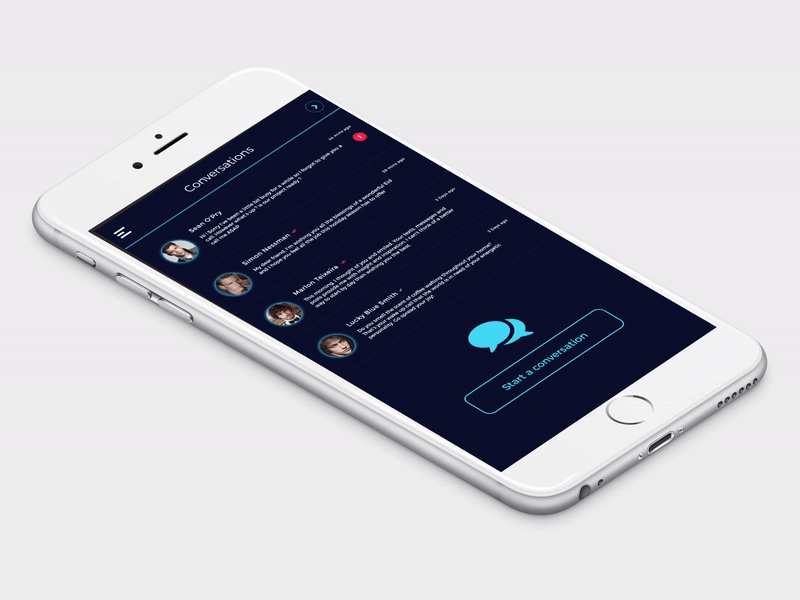 Chat Animation animation chat app design interaction messaging prototyping ui ux