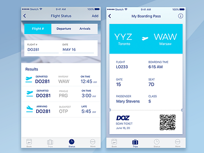 Airline ui concept airline app boarding pass book design flight graphic plane seats ticket ui