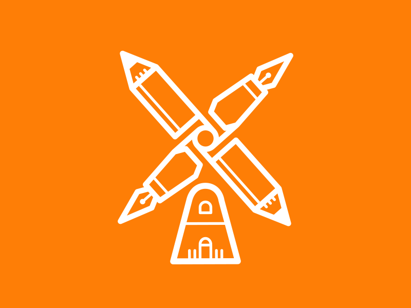 Windmill animated animation icon pen pencil vector windmill windmühle