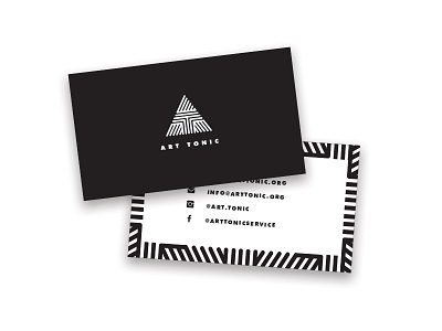 Art Tonic logo & business cards design identity letters lines shapes