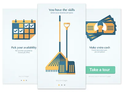 Daily UI 23 Onboarding app blue daily ui handyman mobile onboarding prototype yellow