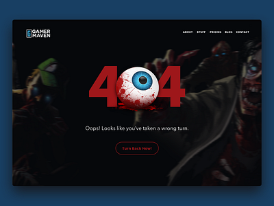 Daily UI - #008 404 button daily ui gaming landing page ui ux web web design