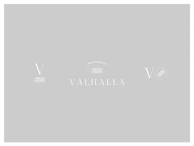 Valhalla branding illustration knot logo nautical sailboat v valhalla