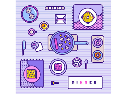 Dinner bagel dinner food vector