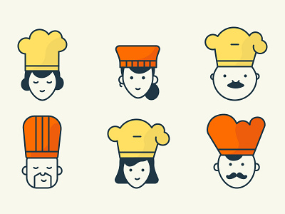 Chefs chefs food illustration ui design