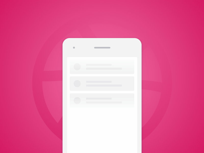 Hello Dribbble debut door to dribble first shot gif hello notification ui thanks