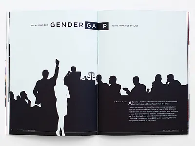Addressing the Gender Gap in the Practice of Law design editorial gender gender gap law typography vector illustration