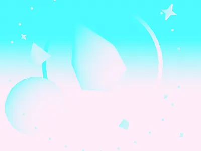 Shapes in Space 3d blue c4d geometry gradient pink shapes