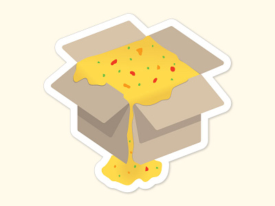 Ships And Queso Sticker box queso sticker