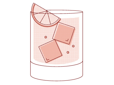 Negroni Illustration cocktail illustration negroni