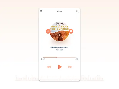 Music Player app app design beats daily ui edm manish dhiman. minimal design music music beats music player musical quick ui ux