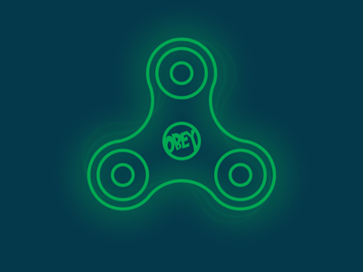 LUCKY Fidget animation fidget glowing neon principle prototype spinner