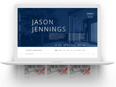 Real Estate Website Homepage blue home page minimal real estate sketchapp sothebys website