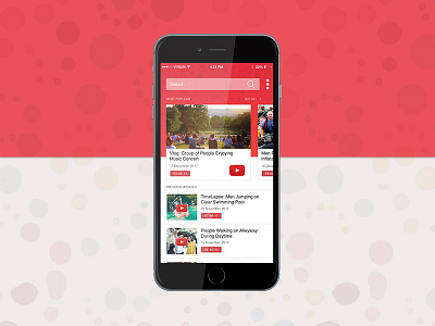 YouTube Red App Concept freebie iphone app mobile app mockup psd red streaming ui ux videos youtube youtube app
