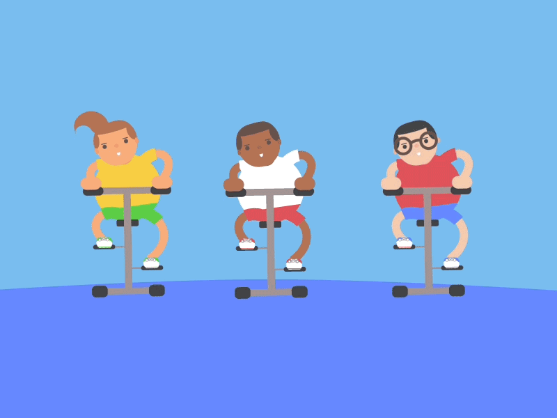 Spinning after effects flat design gif motion graphics