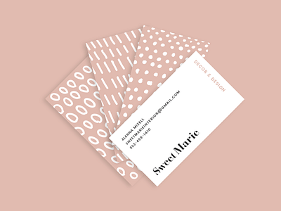 Sweet Marie business cards decor design feminine interior design interiors patterns