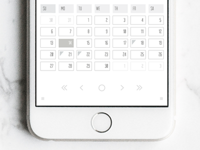 Flink : Calendar Todos ( Free ) app appdesign calendar ink iphone minimal note simple ui ux