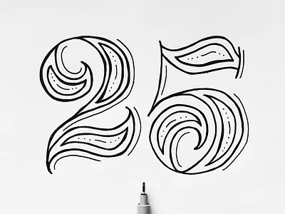 What's Funnier than 24? 25 handlettering lettering numbers type typography