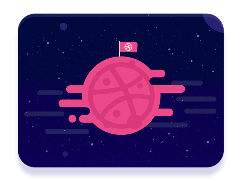 Hello Dribbble planet space spaceman