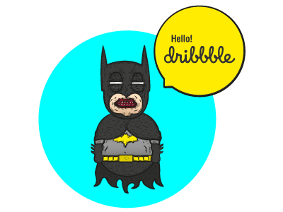 First Shot / Hello Dribbble batman hello illustration illustrator