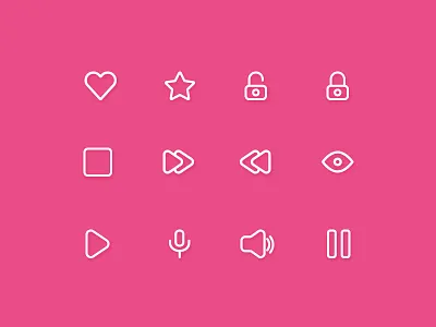 General Icon flat icon line