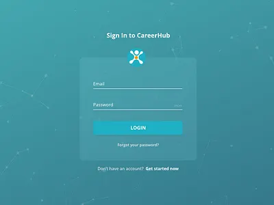 CareerHub Log In Screen concept design log in login particles sign up ui user interface ux web design website