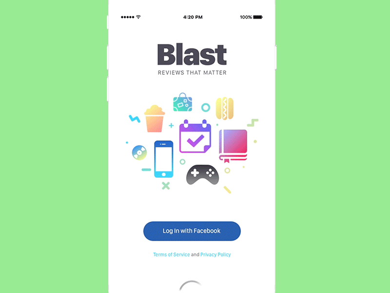 Blast animation book cinema dog event gamepad hot iphone login mate music popcorn white