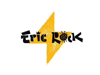 Logo Concept Fro Epic Rock distressed epic ethno outdoor raw rock rough sun