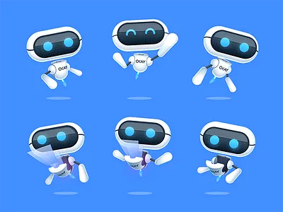 Robot kid action ai ayo charactor fly mascot okay robot sketch smart study