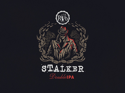 Stalker / RazBeerbriga beer brewery brewing craft illustration label stalker