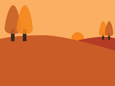 Sunset graphic design illustration shades of orange sunset