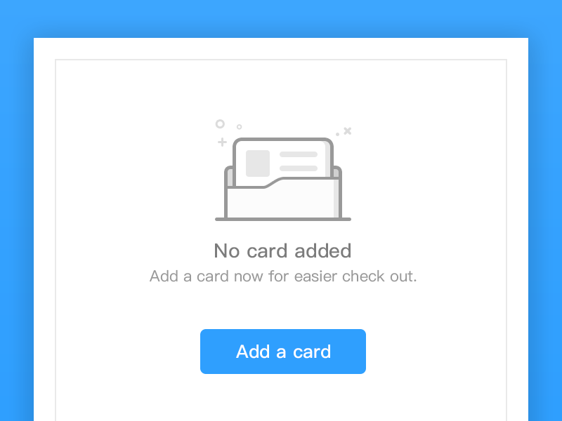 Example of Blank - Add a new card