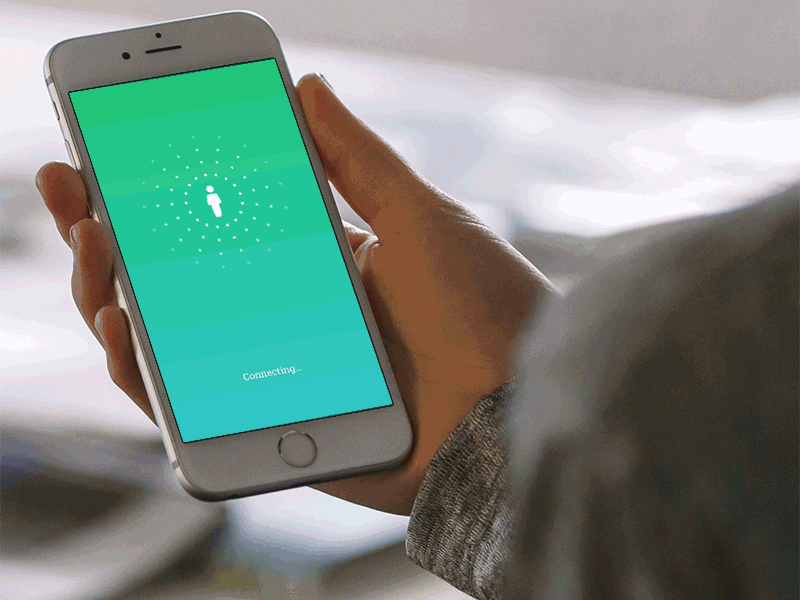 Loading app animation clean connecting green loader preloading