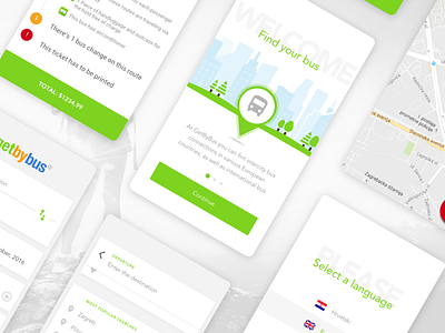 GetByBus app clean getbybus layout sketch travel ui ux web