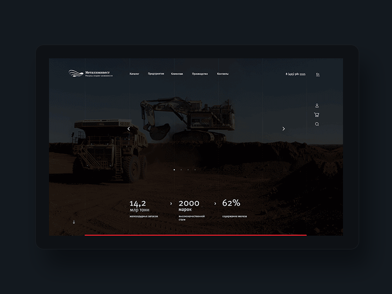 m-invest concept part .01 animation building gallery metal minimal motion slider ui ux