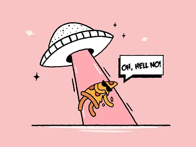 Mr. Pizza abduction alien mr pizza space stars ufo