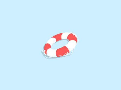 Self-help 2d blog help illustration lifebuoy rescue