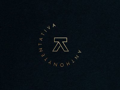AT monogram fashion letters minimal monogram paris simple