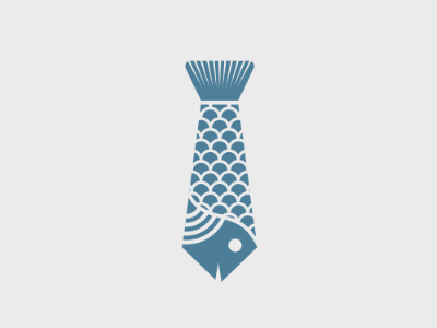 TIE + FISH design fish graphic identity logo logobrand logoflio seafood tie