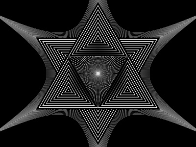 Day79- 'Force' 100day black and white blend tool illusion opart vector