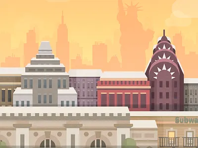 New York - illustration for a game android city game illustration ios mobile new skyline unity york